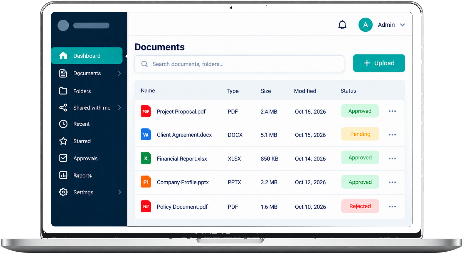 Document management software workspace preview